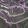 leash chain leather black
