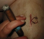 Cigar Ash Tattoo/Brand